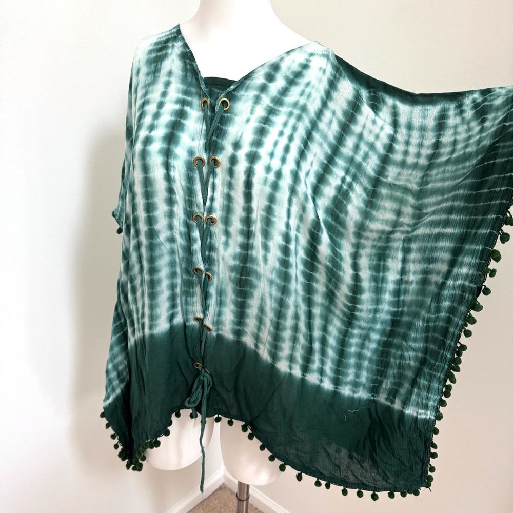 Green Tie-Dye Swim Coverup